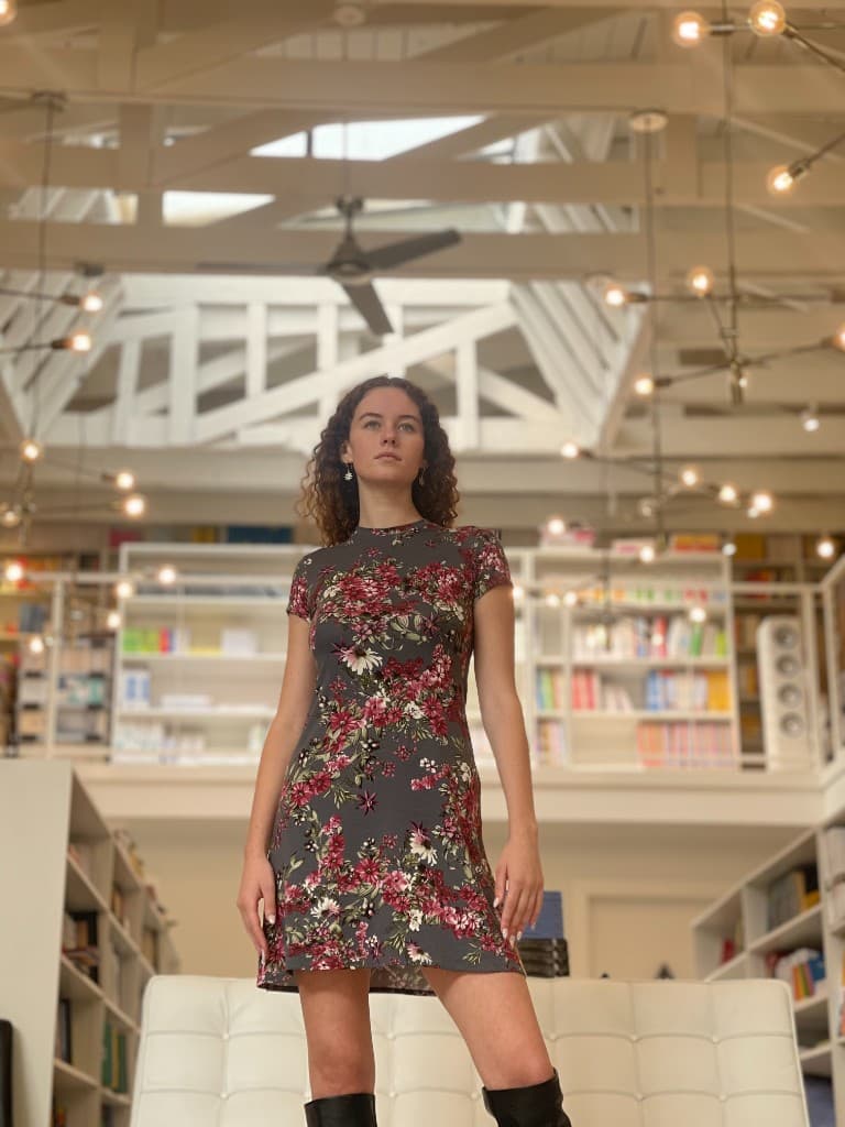 A-Line Print Dress